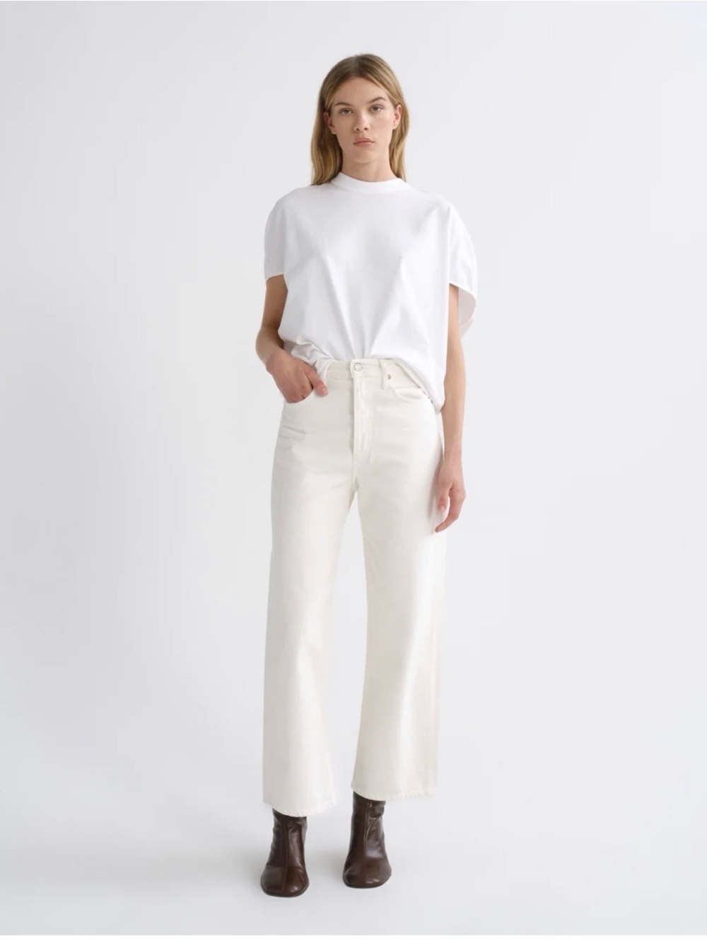 AGOLDE High-Rise Ren Jeans in Fortune Cookie